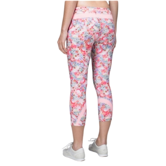 Lululemon Inspire Crop II All Luxtreme Flowabunga Bleached Coral Floral Size 4 - Picture 3 of 11